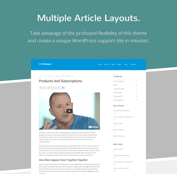 themeforest article layout - Flatbase - A responsive Knowledge Base/Wiki Theme