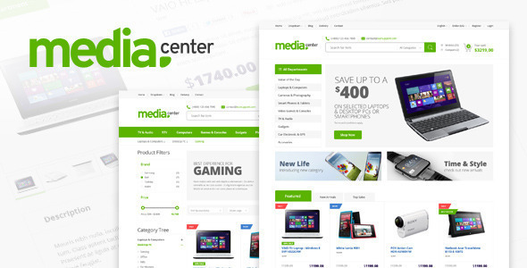 00 Preview.  large preview - Media Center - Electronic eCommerce HTML Template