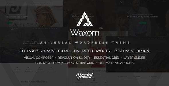 01 Preview.  large preview - Waxom - Clean & Universal WordPress Theme