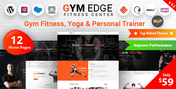 Gym Edge – Fitness WordPress Theme