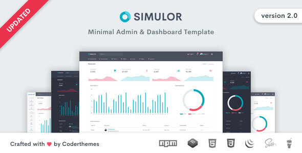 01 simulor.  large preview - Simulor - Minimal Admin & Dashboard Template