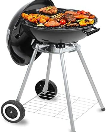 1656604854 41SWzd2XAEL. AC  356x445 - DOIT Charcoal Grills, 18.5” Portable BBQ Kettle Grill with Wheels for Outdoor Cooking Barbecue Camping-Heavy Duty Coal Grills with Thickened Grilling Bowl for Patio Backyard Park