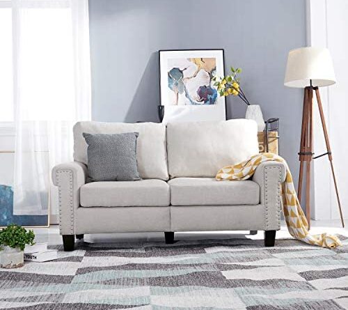 1659030231 51AvTbc4F9L. AC  500x445 - LOKATSE HOME Upholstered Loveseat Sofa Comfortable Modern Couch Indoor Furniture for Living Room, Bedroom, Office, Beige