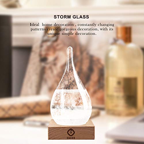 411Oqm7ElcL - Storm Glass Weather Station Weather Forecaster, Stylish and Creative Drop-Shaped Glass Barometer, Home and Office Decorative Glass Bottles (S1)