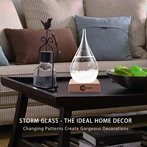 51A dUqsNaL - Storm Glass Weather Station Weather Forecaster, Stylish and Creative Drop-Shaped Glass Barometer, Home and Office Decorative Glass Bottles (S1)