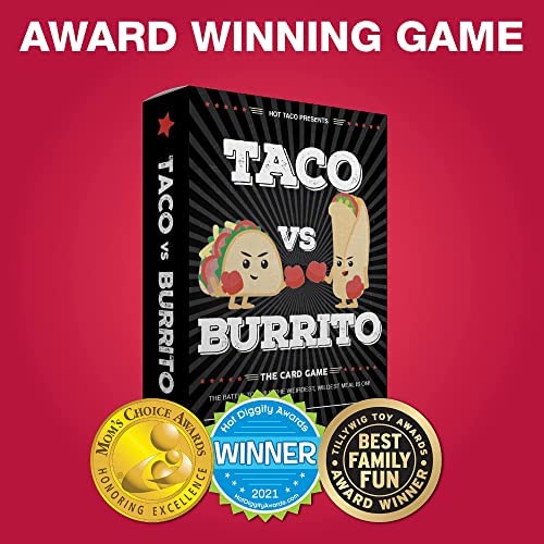 51dBoHAPhOL. AC  - Taco vs Burrito - The Wildly Popular Surprisingly Strategic Card Game Created by a 7 Year Old - A Perfect Family-Friendly Party Game for Kids, Teens & Adults.