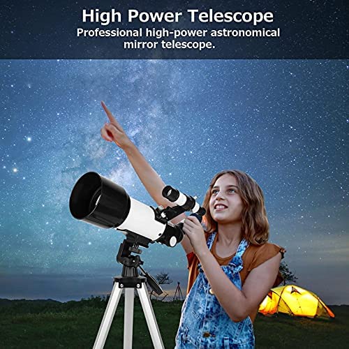51kk0zZrQcL. AC  - Telescope,70mm Aperture 500mm Telescope for Adults & Kids, Astronomical Refractor Telescopes AZ Mount Fully Multi-Coated Optics with Carrying Bag, Wireless Remote,Tripod Phone Adapter