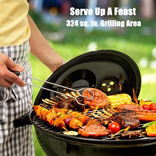 51vKR4ZitsL. AC  - DOIT Charcoal Grills, 18.5” Portable BBQ Kettle Grill with Wheels for Outdoor Cooking Barbecue Camping-Heavy Duty Coal Grills with Thickened Grilling Bowl for Patio Backyard Park