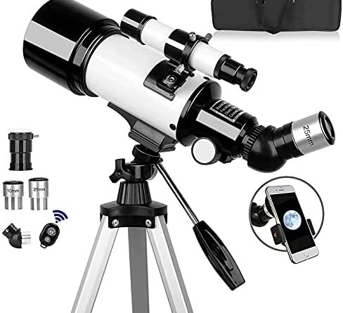 51virYn2kL. AC  488x445 - Telescope,70mm Aperture 500mm Telescope for Adults & Kids, Astronomical Refractor Telescopes AZ Mount Fully Multi-Coated Optics with Carrying Bag, Wireless Remote,Tripod Phone Adapter