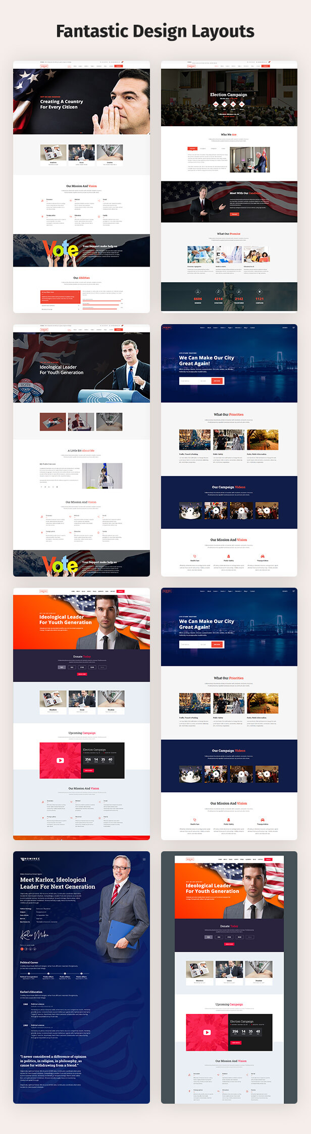 6 - Nominee - Political WordPress Theme for Candidate/Political Leader