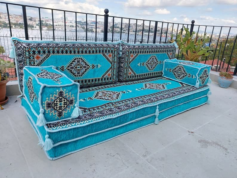 61m3Jf6lUmL - 8 Thickness Arabic Sofa Floor Seating Set, Pallet Sofa, Turkish Floor Cushions, Sectional Sofa, Arabic Majilis, Ottoman Couch, Arabic Jalsa (Green)