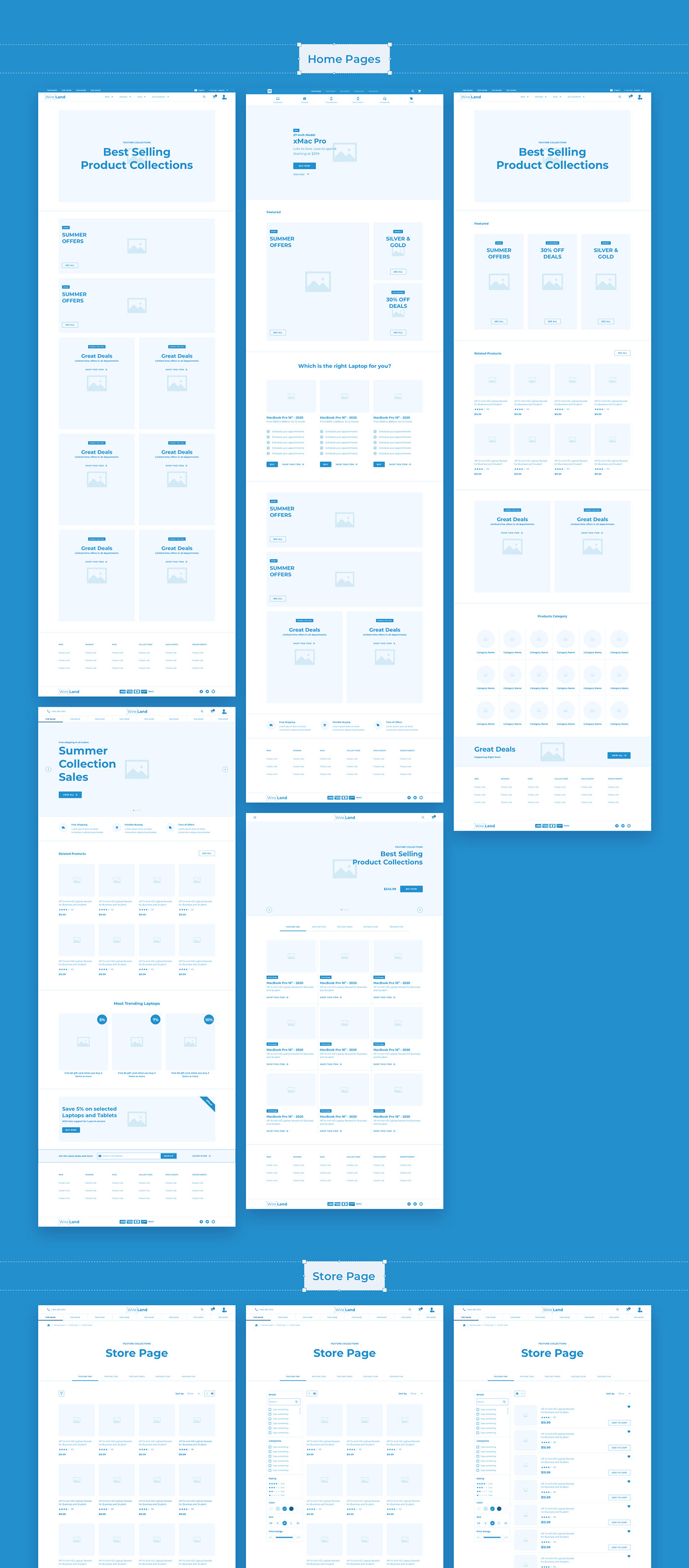 Wireland for Ecommerce - Massive Wireframe Library Collection - 2