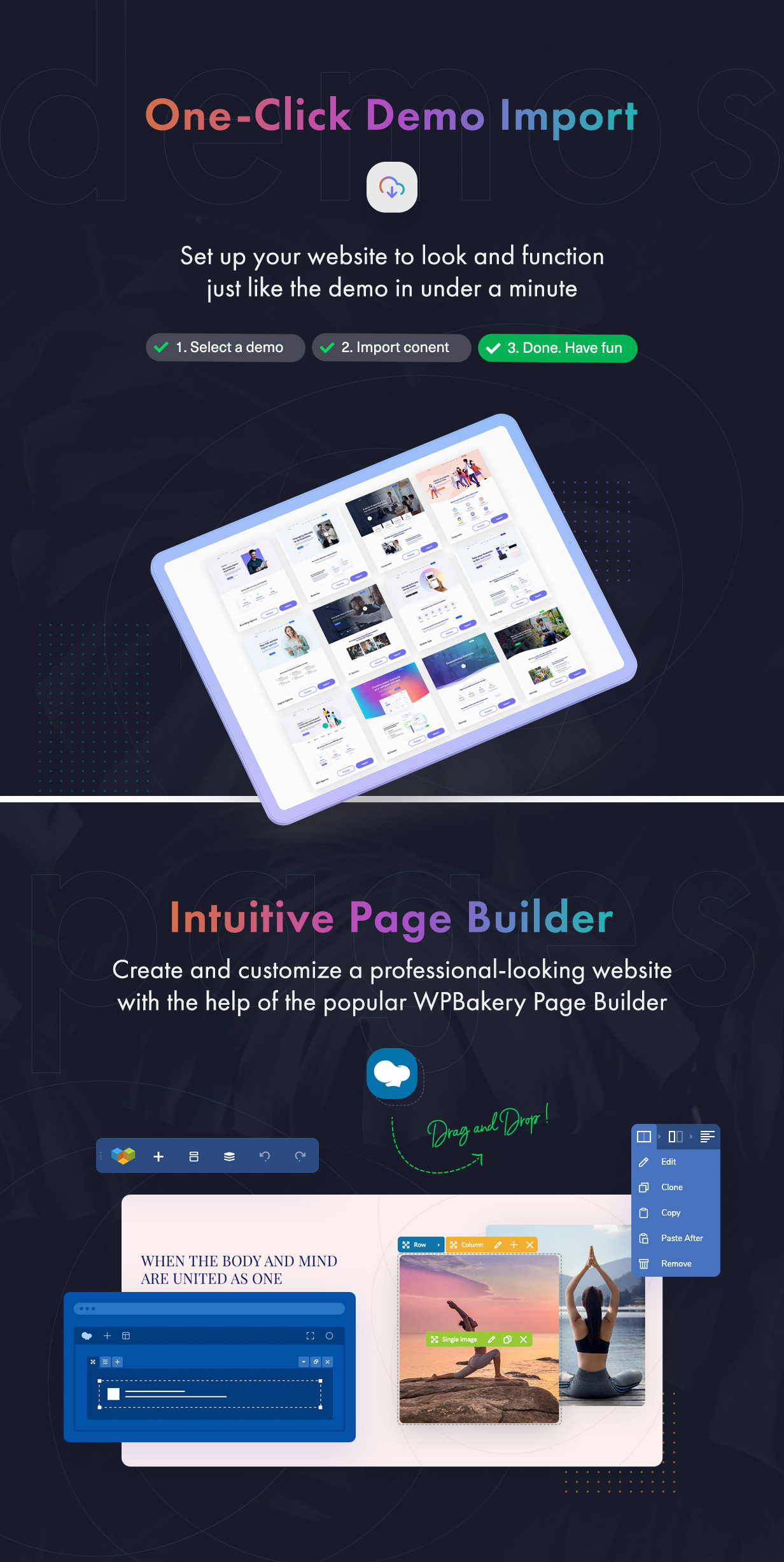 Demo Import Page Builder - Sway - Multi-Purpose WordPress Theme