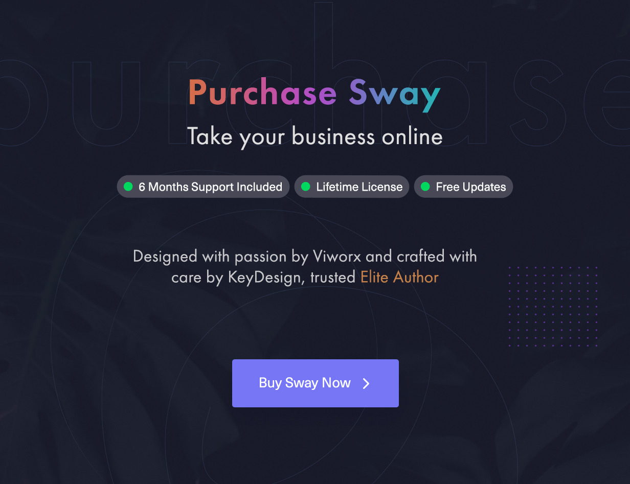 Purchase Regular Price - Sway - Multi-Purpose WordPress Theme