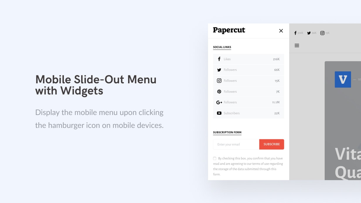 mobile slide out menu - Squaretype - Modern Blog WordPress Theme
