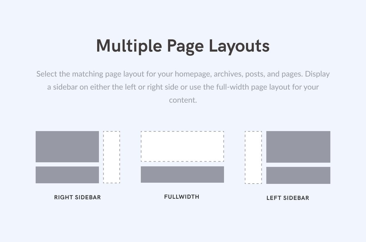 multiple page layouts - Squaretype - Modern Blog WordPress Theme