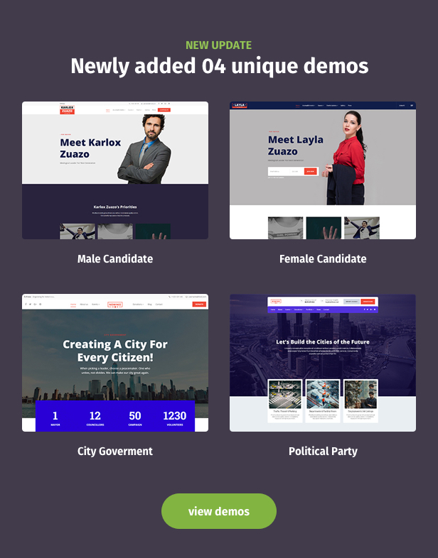 new4demos - Nominee - Political WordPress Theme for Candidate/Political Leader