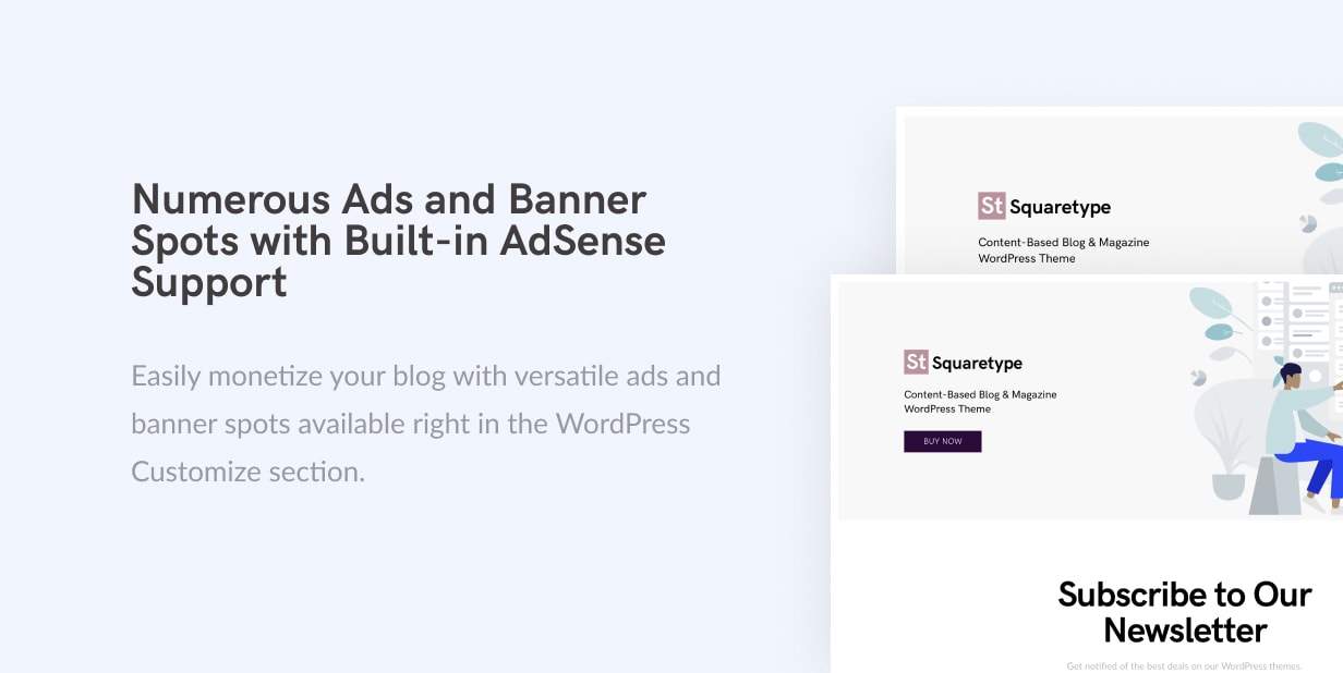 numerous ads - Squaretype - Modern Blog WordPress Theme
