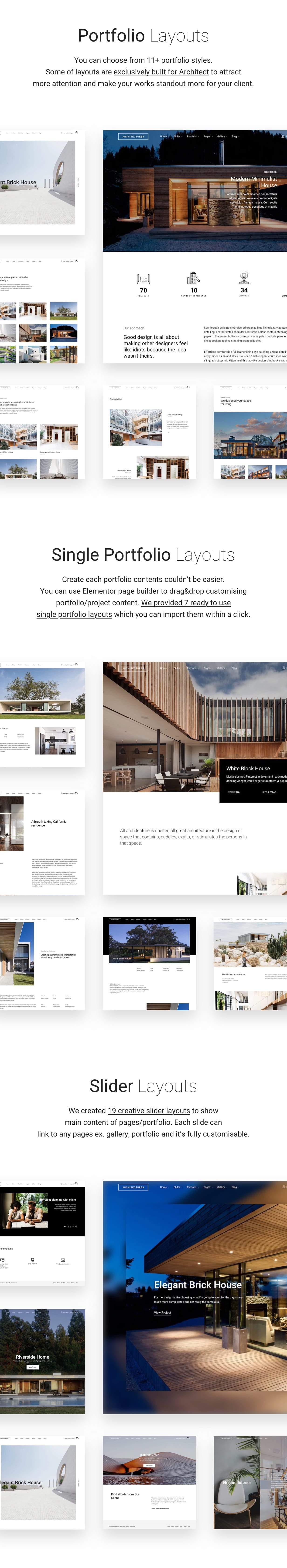 portfolio - Architecturer WordPress for Interior Designer