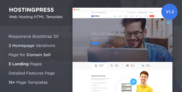 screen01.  large preview - HostingPress - Web Hosting HTML Template