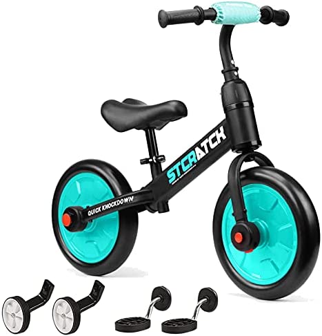 Eilsorrn Balance Bike for Kid Training Bicycle for Toddler 2-5 Years Old Kid Bike with Pedals and Training Wheels