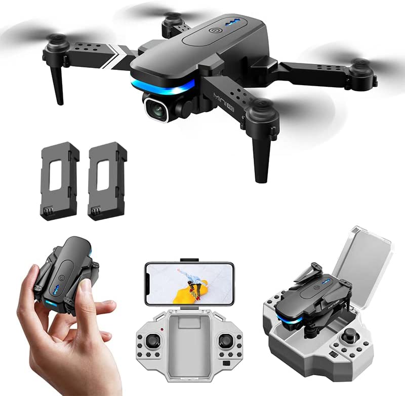 JTBBKing AE80 Drone with Camera Drones for Adults Drone for Kids 1080P Drones with Camera Live Video FPV Helicopter Altitude Hold Drone RC Drone 2 Batteries (Black)