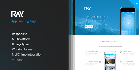 Ray – App Landing Page