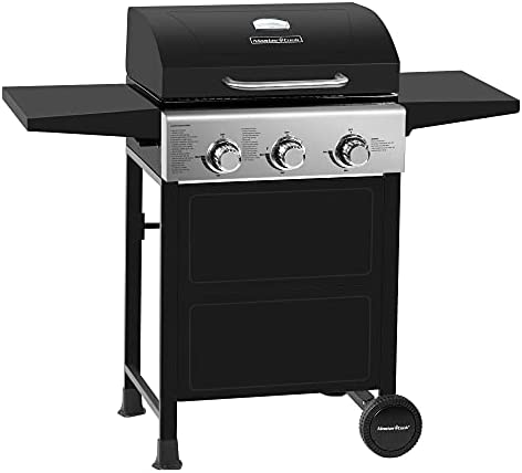 31qTWnAFjBL. AC  - MASTER COOK Classic Liquid Propane Gas Grill, 3 Bunner with Folding Table, Black