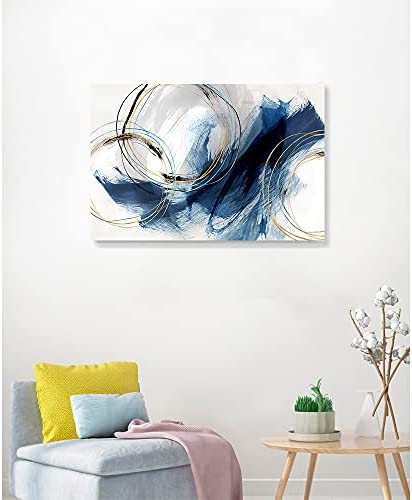 419bgDlugCS. AC  - Wall Art Canvas Abstract Art Paintings Blue Fantasy Colorful Graffiti on White Background Modern Artwork Decor for Living Room Bedroom Kitchen 36x24in