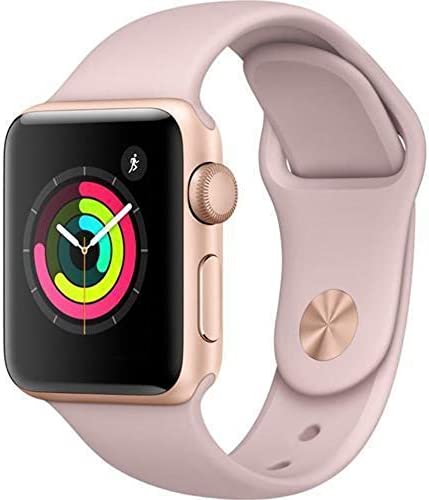 41D 15crMhL. AC  - Apple Watch Series 3 (GPS, 38MM) - Gold Aluminum Case with Pink Sand Sport Band (Renewed)