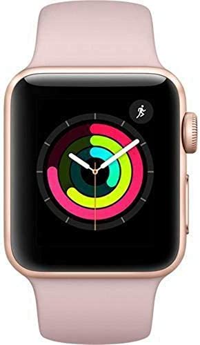 41ekJ pXzlL. AC  - Apple Watch Series 3 (GPS, 38MM) - Gold Aluminum Case with Pink Sand Sport Band (Renewed)