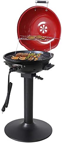 41fKdAsNWhL. AC  - Homewell Electric BBQ Grill for Indoor & Outdoor with Warming Rack 1600 Watts (Red)