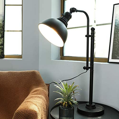 515p L6Gn3L. AC  - VONLUCE Rustic Desk Lamp Black Adjustable, Industrial Style Metal Task Lamp (25''-29''), Vintage Work Lamp, Farmhouse Reading Lamp in Aged Bronze Finish, ETL Certificate