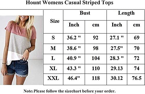 51FNMBc6R1L. AC  - Hount Womens Back Lace Color Block Tunic Tops Long Sleeve T-shirts Blouses with Striped Hem