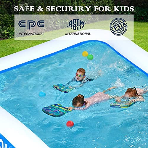 51L19wC4YzS. AC  - COMMOUDS Large Inflatable Swimming Pool, 120”X72”X22”, Full-Sized Blow up Family Pool for Kids, Baby, Children, Adults, Large Durable, Inflated Swimming Pool