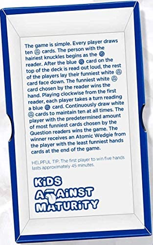 51SydVbfRBL. AC  - Kids Against Maturity: Card Game for Kids and Families, Super Fun Hilarious for Family Party Game Night