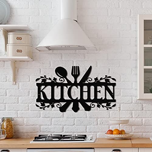 51TgS0Y4+VS. AC  - Kitchen Metal Sign, Kitchen Signs Wall Decor Rustic Metal Kitchen Decor Sign, Country Farmhouse Decoration for Mardi Gras Easter Your Home, Kitchen, or Dining Room, 14 x 8.8 Inches (Classic Style)