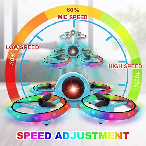 51VPrOt7OAL. AC  - Dwi Dowellin 6.3 Inch 10 Minutes Long Flight Time Mini Drone for Kids with Blinking Light One Key Take Off Spin Flips RC Nano Quadcopter Toys Drones for Beginners Boys and Girls, Blue