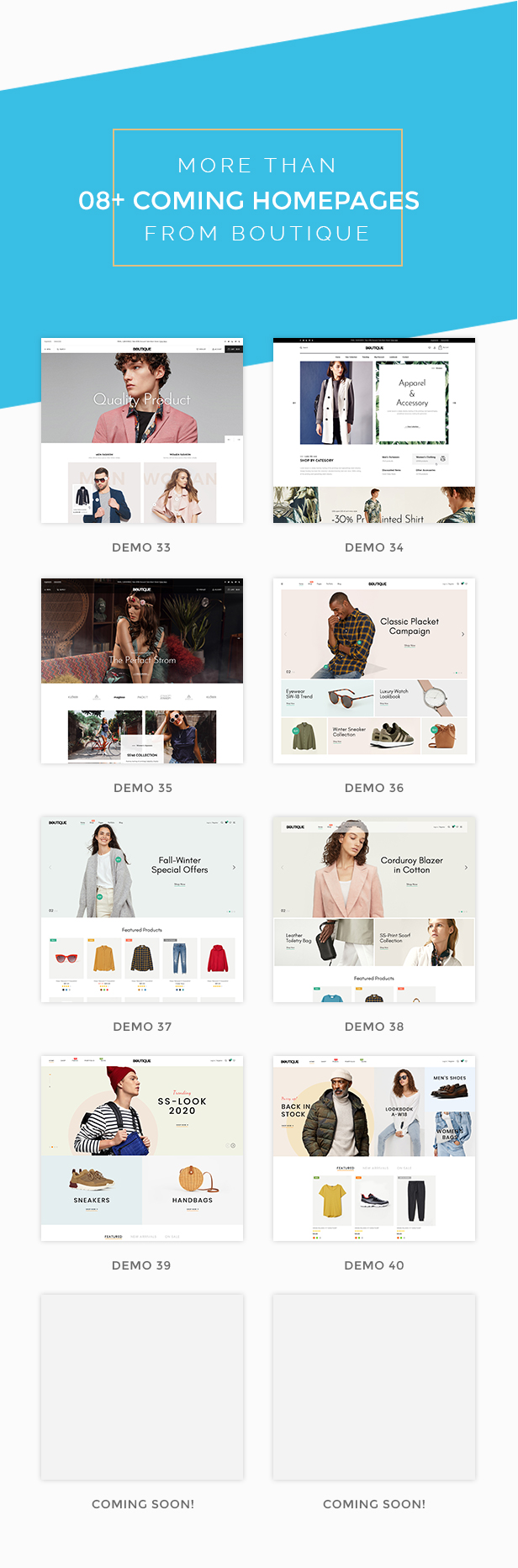 8 coming - Boutique - Kute Fashion WooCommerce Theme ( RTL Supported )