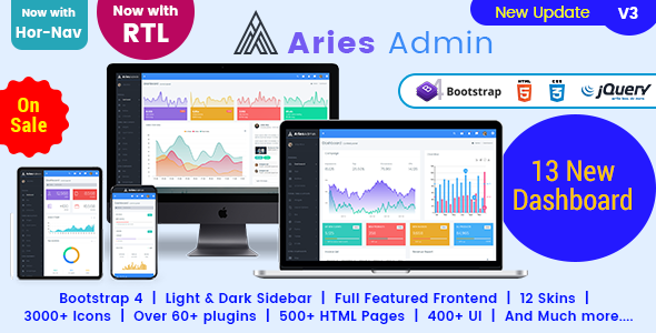 AriesAdmin features preview 1.  large preview - Trending - High Quality Responsive Moodle Theme