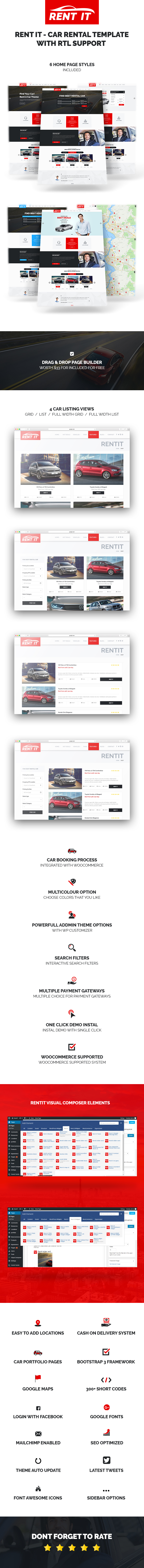 Rentitwp preview - Rentit - Multipurpose Vehicle Car Rental WordPress Theme