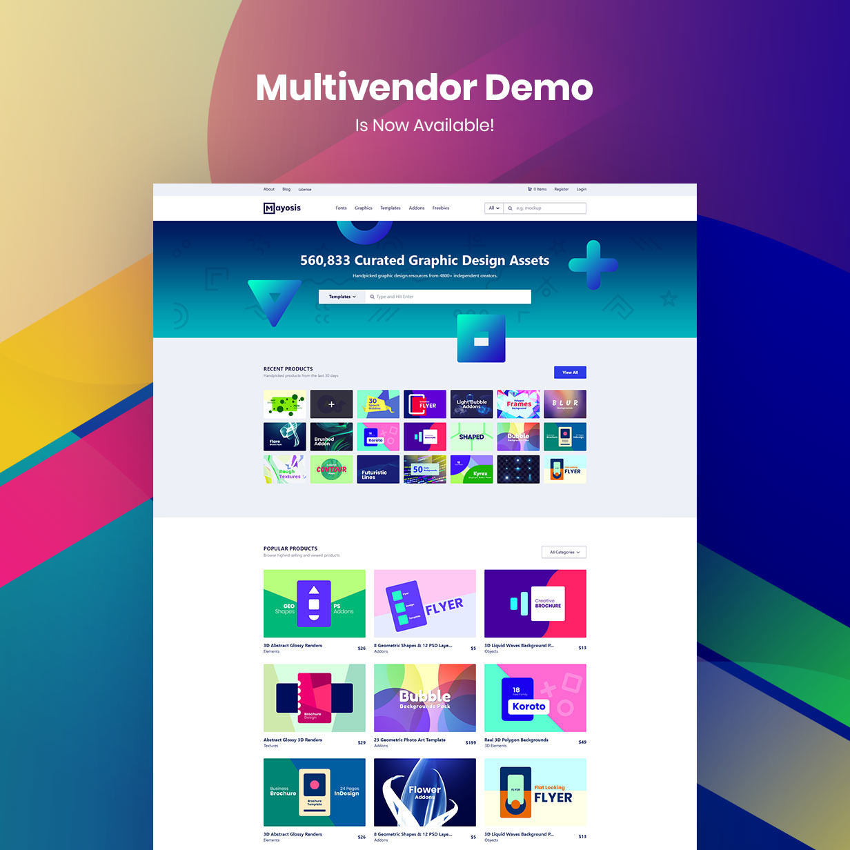 multivendor demo banner - Mayosis - Digital Marketplace WordPress Theme