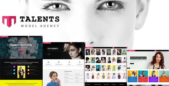preview 1.  large preview - Talents -  Model Agency WordPress CMS Theme