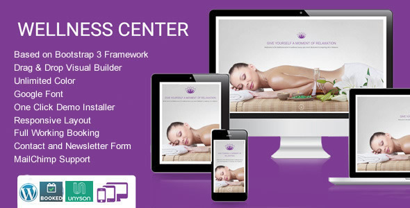 preview.  large preview - WellnessCenter Beauty Spa salon WordPress Theme