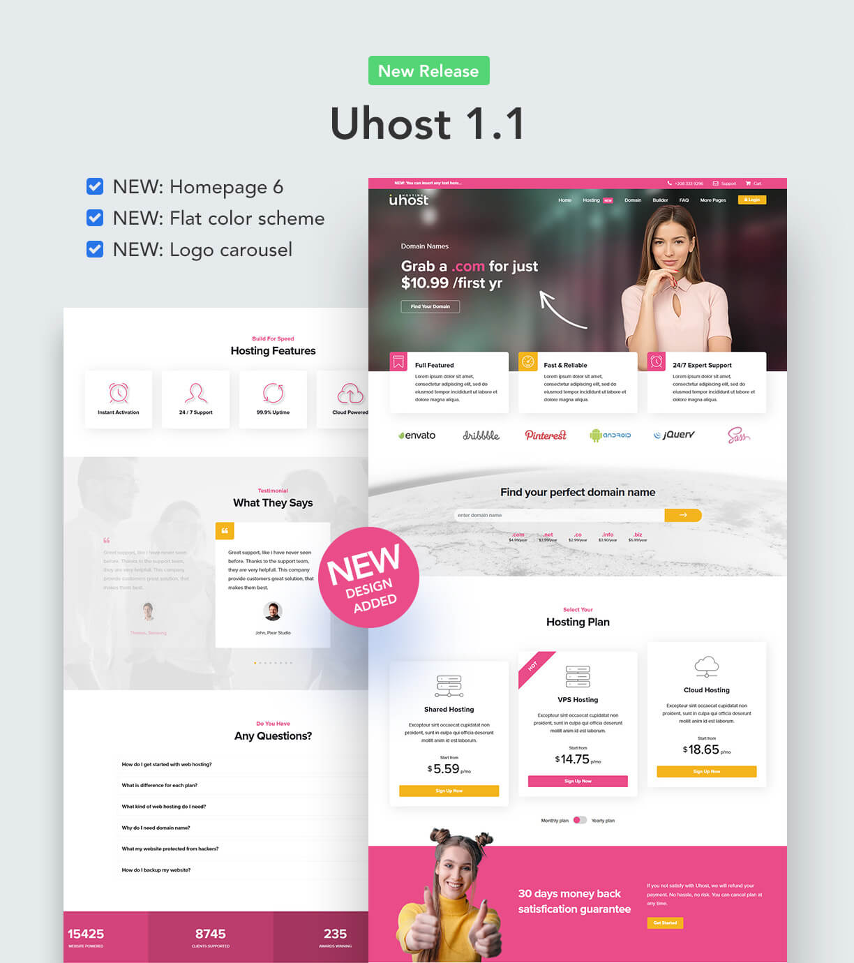 uhost update 1 1 - Uhost - HTML Hosting Template + WHMCS