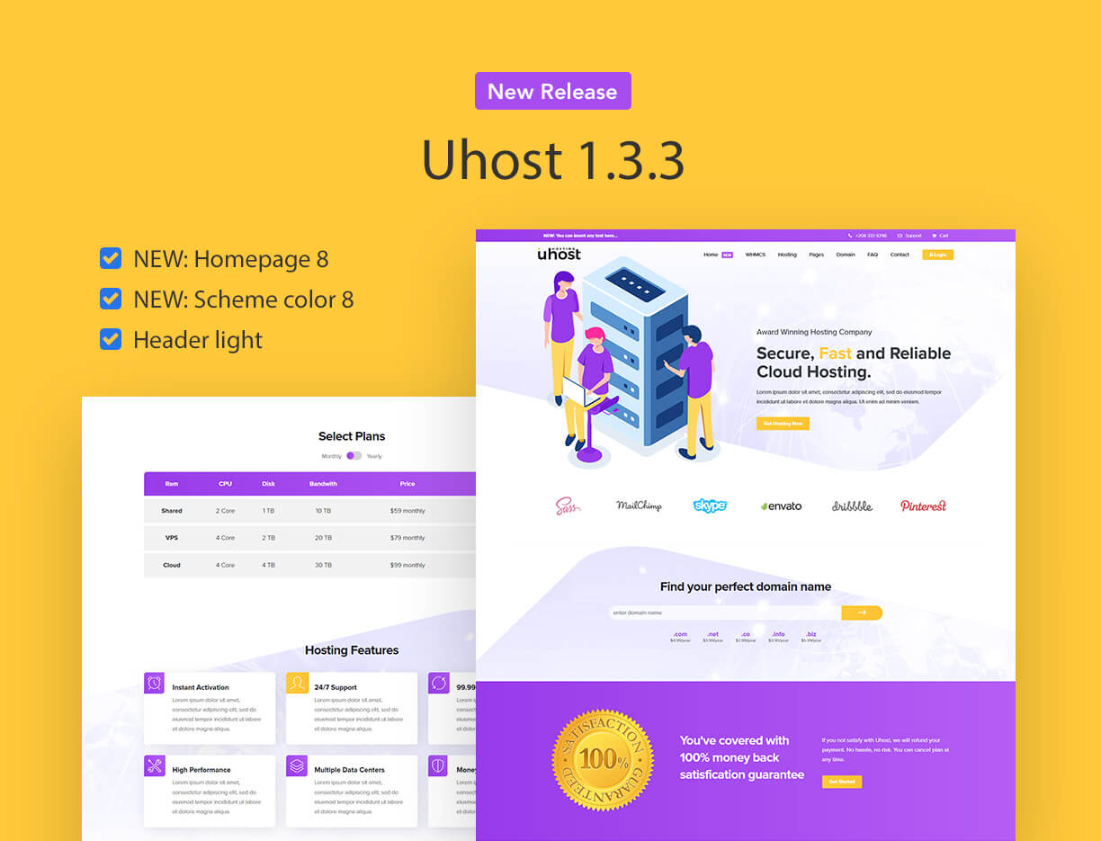 uhost update 1 3 3 - Uhost - HTML Hosting Template + WHMCS