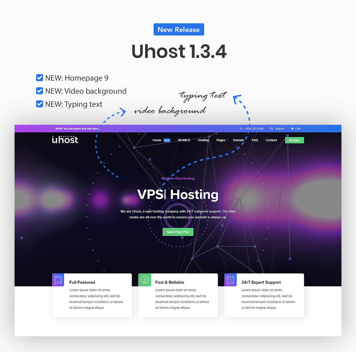 uhost update 1 3 4 a - Uhost - HTML Hosting Template + WHMCS