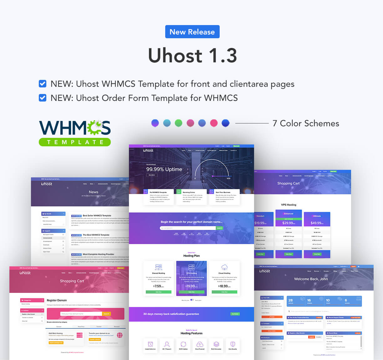 uhost update 1 3 - Uhost - HTML Hosting Template + WHMCS
