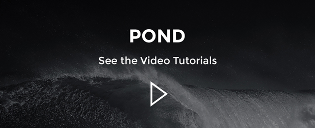 video tutorials - Pond - Creative Portfolio / Agency WordPress Theme