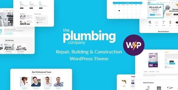 01 Plumbing.  large preview - Plumbing - Repair, Building & Construction Elementor WordPress Theme